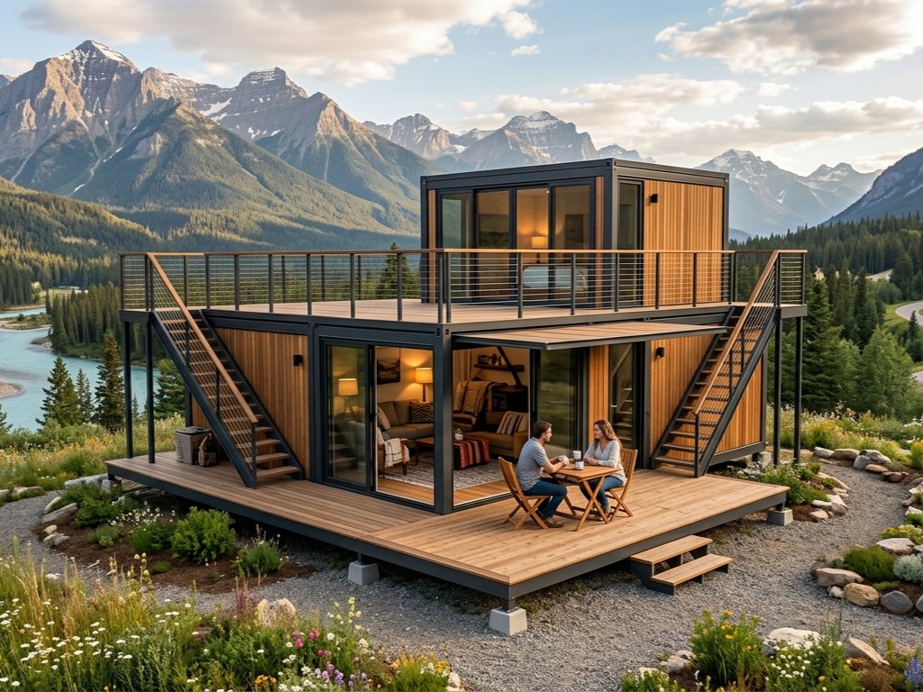 Sustainable Living House - Casa Pré-Fabricada Ecológica com 2 Quartos,