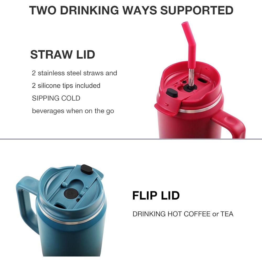 Caneca Térmica de Viagem de 40 - Stainless Steel Straw avaliação e preço